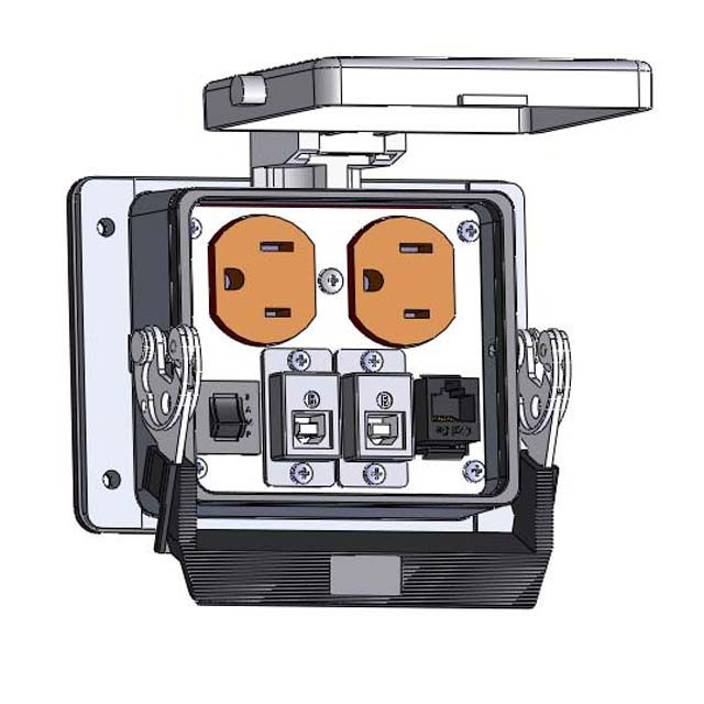 Image of Mencom DP-RJ45-2USB-BFAF-R-32